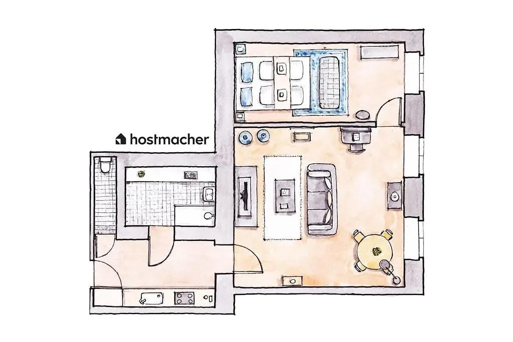דירה וינה Glam 1Br Suite, Easy City Path By Hm